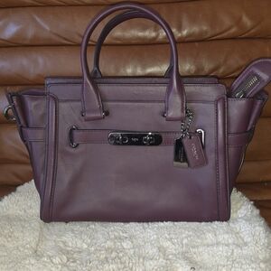 Coach Purple Leather Women's Bag